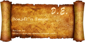 Domján Emese névjegykártya